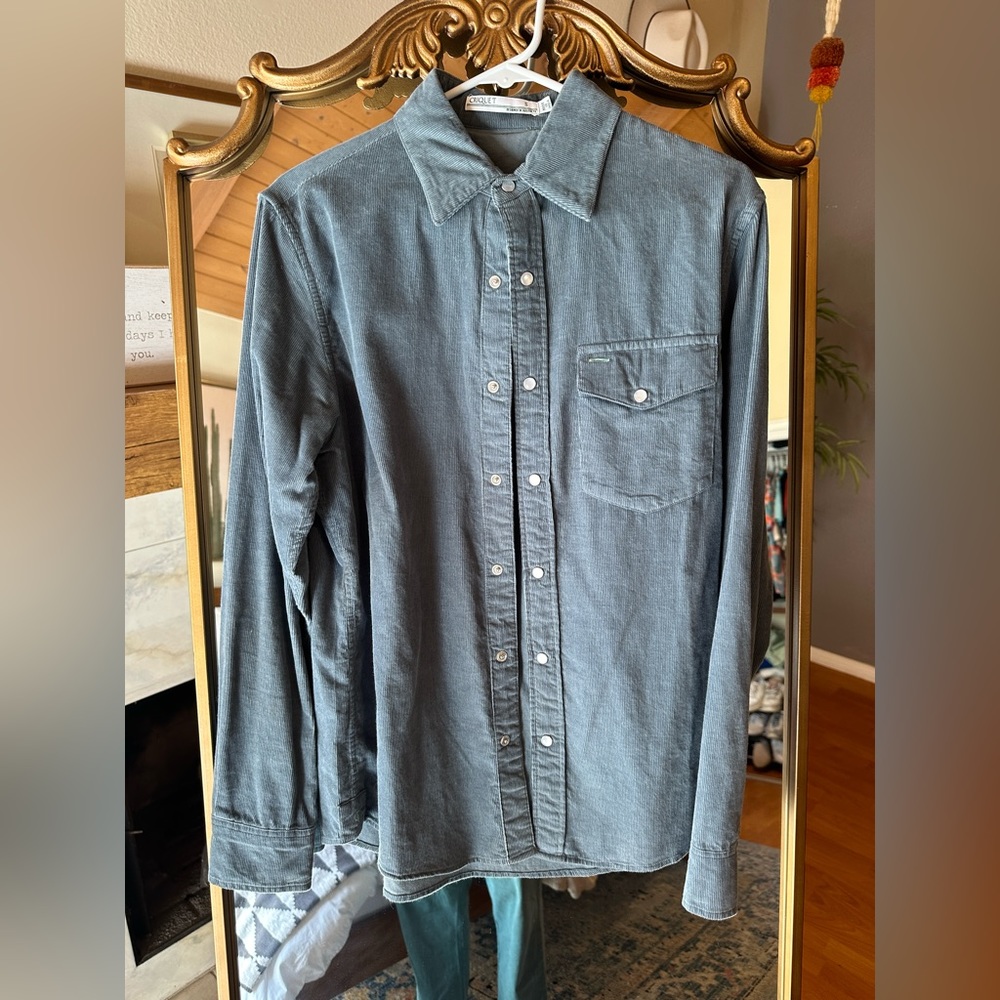 Conduroy Pearl Snap Button down worn once like NEW!